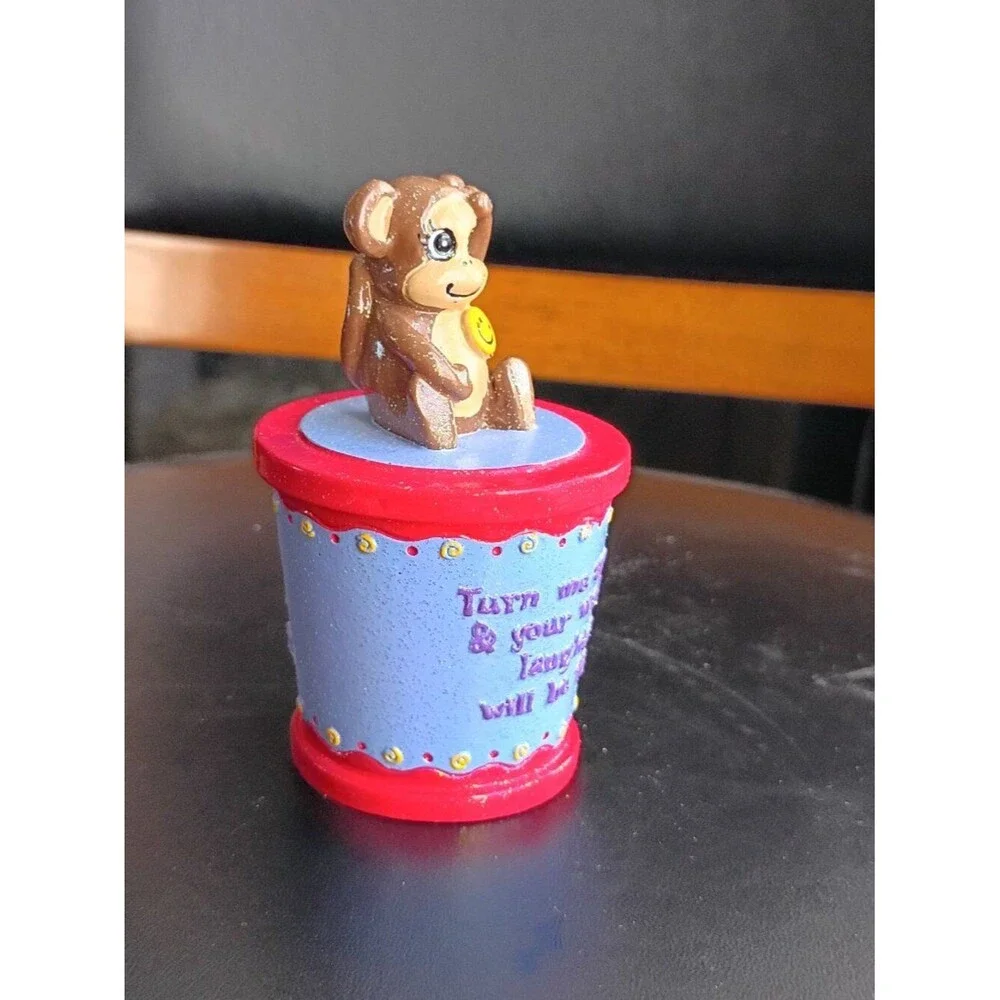 Claire's Wish Friends Monkey #8 Trinket Box 2003 Vintage Y2K Collectible
